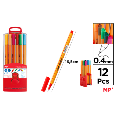 PACK DE MARCADORES PUNTA FINA 12UDS - C45