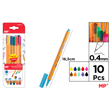 MARCADORES PUNTA FINA 10UDS - F34