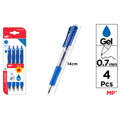 BOLIGRAFO TINTA GEL PUNTA 0.7MM 4UDS C13 - D13