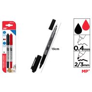 MARCADOR PERMANENTE DOBLE PUNTA 2UDS - C35