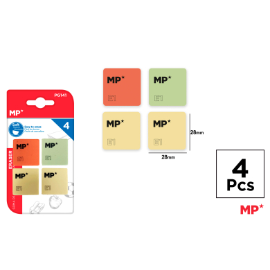 GOMA DE BORRAR 4UDS - H22