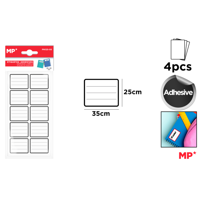 ETIQUETAS ADHESIVAS PERSONALIZABLES H22 - H16