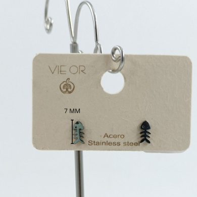 ARETES ZO4554E Plateado Acero Inoxidable G12