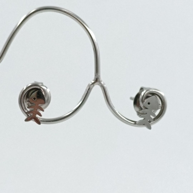 ARETES ZO4554E Plateado Acero Inoxidable G12