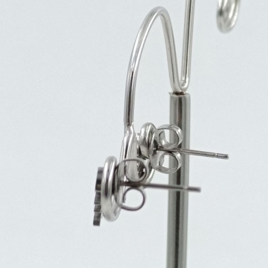 ARETES ZO4554E Plateado Acero Inoxidable G12