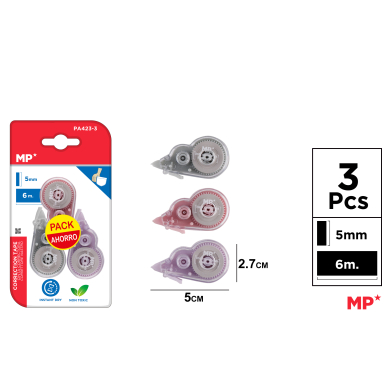 CORRECTOR CINTA 5MM*6M MORANDI PACK AHORRO A31 - A32