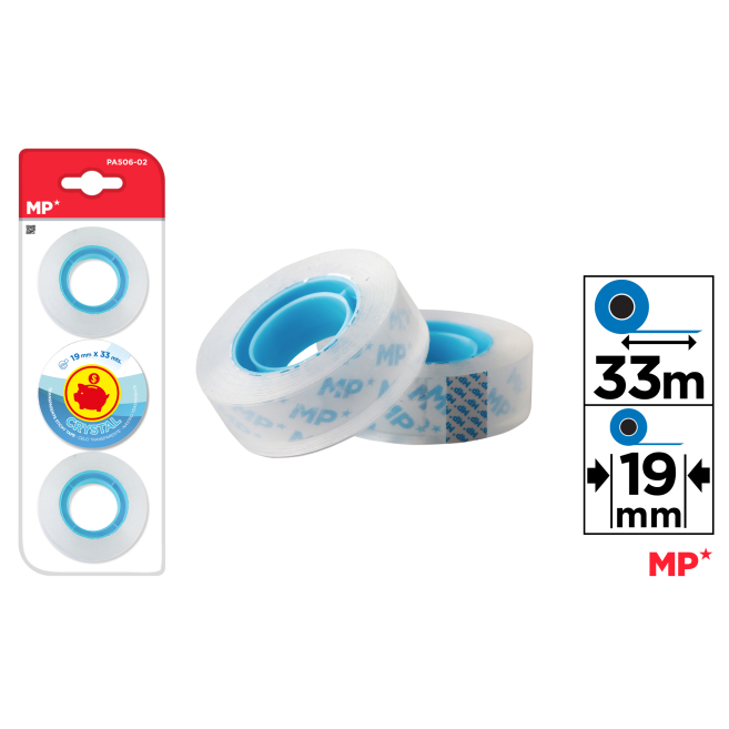 CINTA ADHESIVA CRISTAL 18MMX33M 3UDS B33 - B33