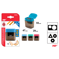 SACAPUNTAS DOBLE CON DEPOSITO Y TAPA - G48