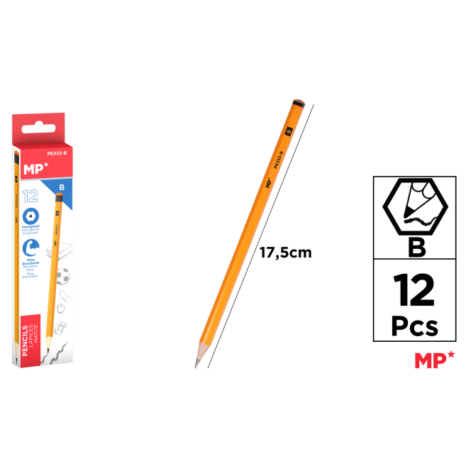 LÁPICES B 12 unidades - H24