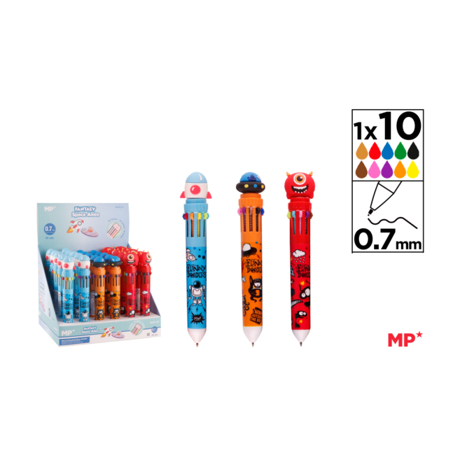 BOLÍGRAFO MULTICOLOR FANTASÍA - D13