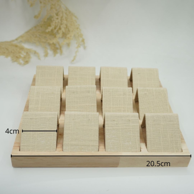 Bandeja para pendientes de 12 posiciones lino pastoral RY0313014