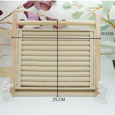 Soporte de anillo vertical de lino pastoral RY0313004