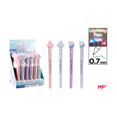 EXP. BOLÍGRAFOS FANTASÍA  LUZ MULTICOLOR C23 - C23