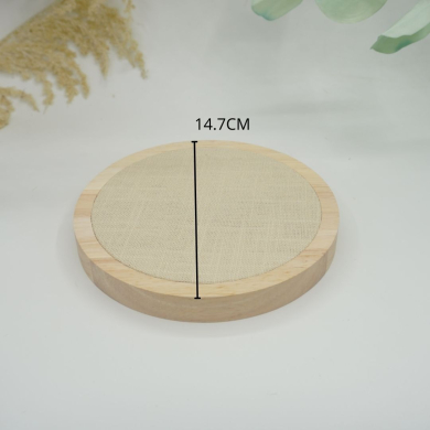 Conjunto redondo de tres piezas de lino pastoral RY0313015