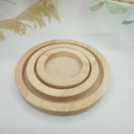 Conjunto redondo de tres piezas de lino pastoral RY0313015