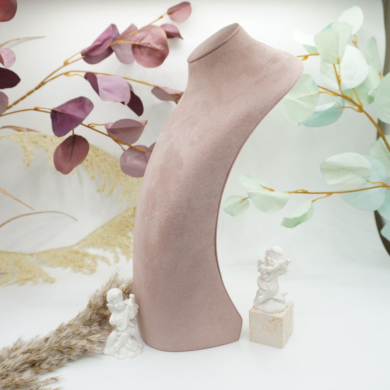 Retrato grande de piel de terciopelo rosa