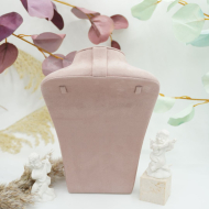 Pequeño retrato de cuero de terciopelo rosa