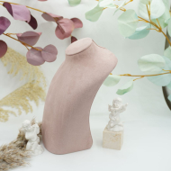 Pequeño retrato de cuero de terciopelo rosa