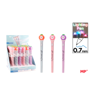 EXP. BOLÍGRAFOS FANTASÍA  LUZ MULTICOLOR D25 - D24