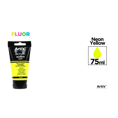 PINTURA ACRÍLICA AMARILLO NEÓN 75 ml - D37