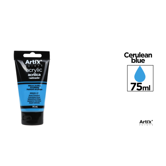PINTURA ACRILICA AZUL CERULEO 75ML - D17