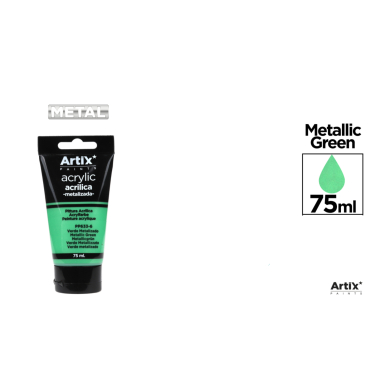 PINTURA ACRILICA TUBO 75ML VERDE METALIZADO - D17