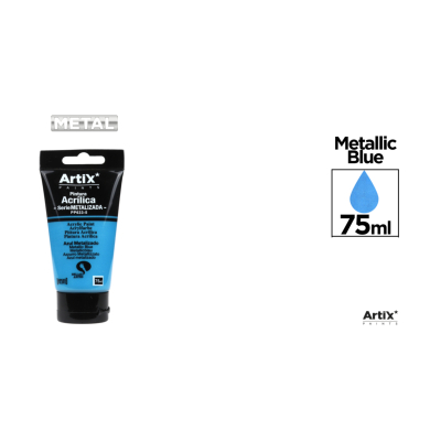 PINTURA ACRILICA TUBO 75ML AZUL METALIZADO - D18