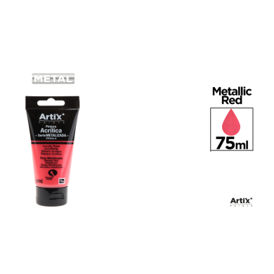 PINTURA ACRILICA TUBO 75ML ROJO METALIZADO - D17