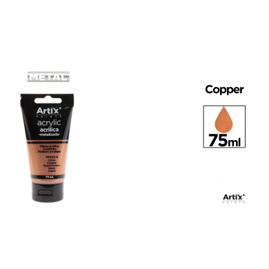PINTURA ACRILICA TUBO 75ML COBRE METALIZADO - D48