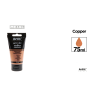 PINTURA ACRILICA TUBO 75ML COBRE METALIZADO - D48