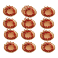 pulseras vieor ajustable cuentas rojas  12 uds 127