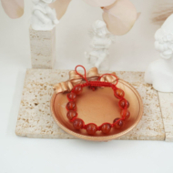 pulseras vieor ajustable cuentas rojas  12 uds 127