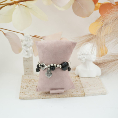 Pulserasvieor elástica con cuentas metálicas doradas 12uds 127