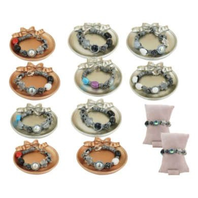 Pulseras  vie or con cuentas decorativas 12 uds I27