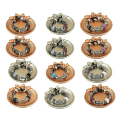 Pulseras  vie or con diseño artesanal 12 uds I27