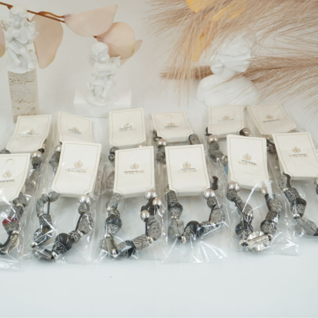 Pulseras  vie or con diseño artesanal 12 uds I27