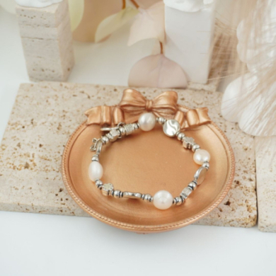 Pulseras perla natural VIE OR  12 uds 117 Y 118