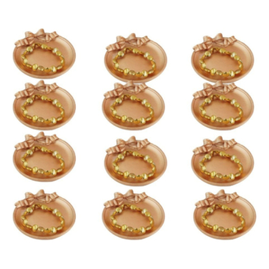 Pulseras  con cuentas metálicas doradas VIE OR 12 uds 117 Y 118