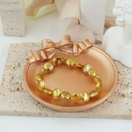 Pulseras  con cuentas metálicas doradas VIE OR 12 uds 117 Y 118