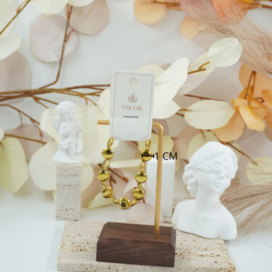 Pulseras  con cuentas metálicas doradas VIE OR 12 uds 117 Y 118