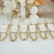 Pulseras  con cuentas metálicas doradas VIE OR 12 uds 117 Y 118