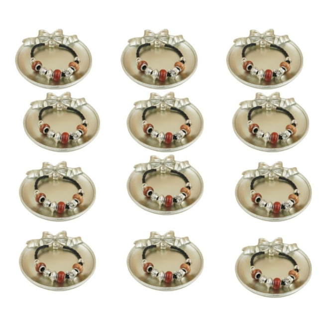 Pulseras VIE OR con cuentas y acabado artesanal 12 uds 117 Y 118