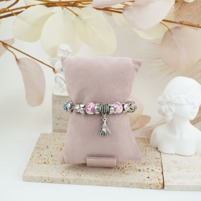 Pulseras decorativa VIE OR con diseño floral 12 uds 117 Y 118