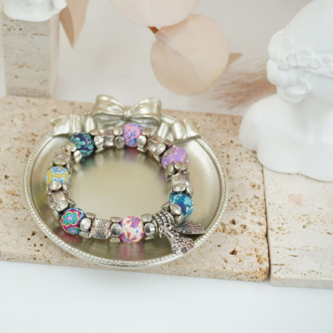Pulseras decorativa VIE OR con diseño floral 12 uds 117 Y 118