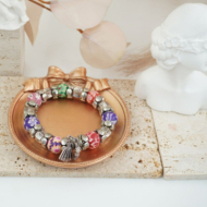Pulseras decorativa VIE OR con diseño floral 12 uds 117 Y 118