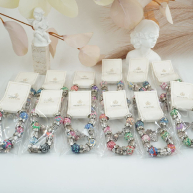 Pulseras decorativa VIE OR con diseño floral 12 uds 117 Y 118