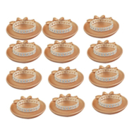 Pulseras Vie Or doble  fila detalles brillantesazul 12 uds I28