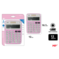 CALCULADORA SOLAR Y PILAS ROSA - C25