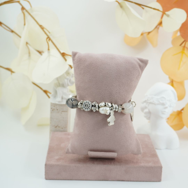 Pulseras de moda con perlas y cuentas, Vie Or 12  uds I37