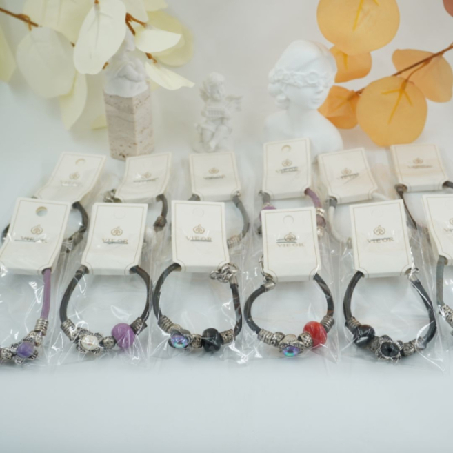 Pulseras con estilo contemporáneo Vie Or 12 uds I38